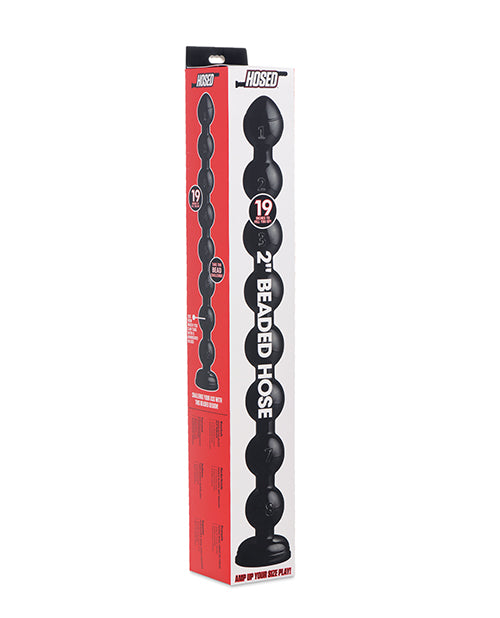 Hosed Beaded Hose Shower Accessory 2 Inch Graduated Beads Flexible Design for Sensation Play and Personal Hygiene