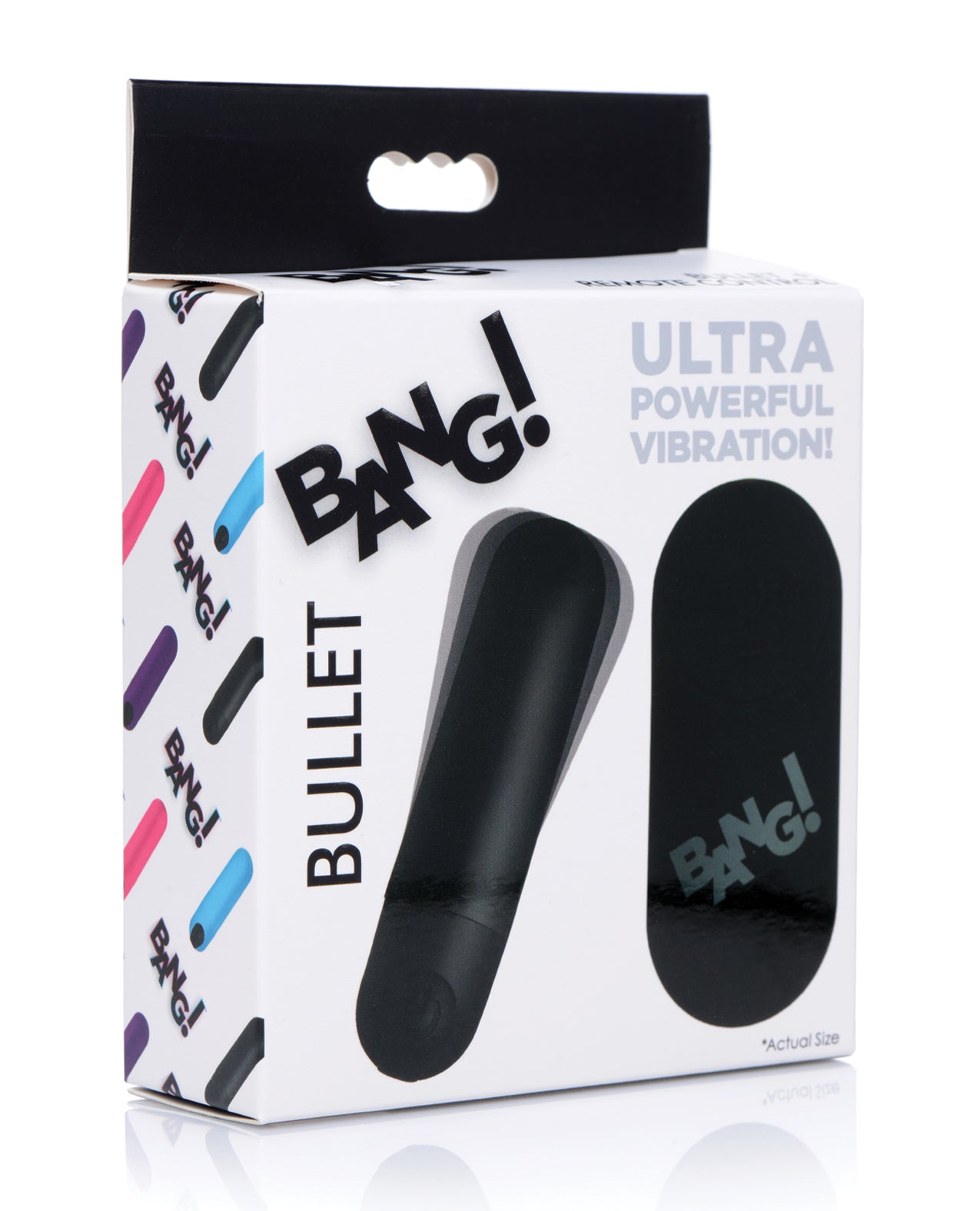 Bang! Stimulators Vibrating Bullet Wireless Remote Black Silicone for Discreet Personal Use