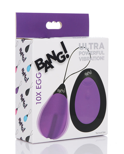 Bang! Stimulators Silicone Vibrating Egg with Wireless Remote and Indented Design for Discreet Intimate Stimulation