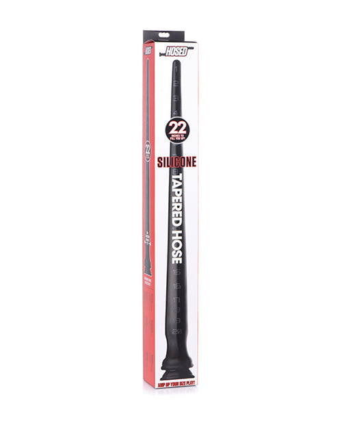 Hosed Silicone Tapered Hose with Etched Inch Markers and Suction Cup for Deep Reach Shower Use