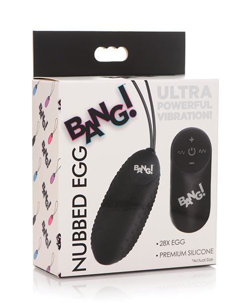 Bang! Silicone Egg Vibrator with Textured Nubs and Remote Control for Enhanced Internal Stimulation