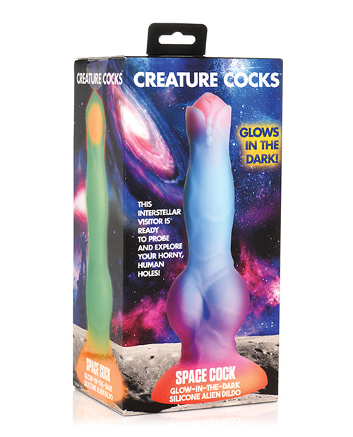 Creature Cocks Silicone Dildo Glow-in-the-Dark Glitter Textured Shaft for Fantasy Roleplay Pleasure