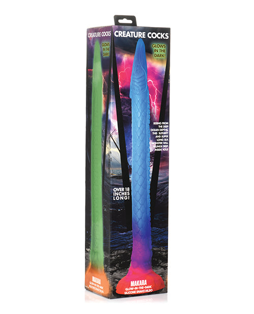 Creature Cocks Dildo Artistic Sea Snake Glow-in-the-Dark and Suction Cup for Fantasy Adult Pleasure