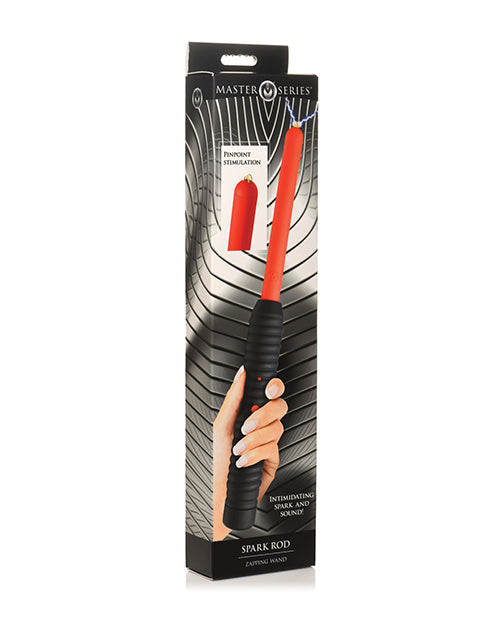 Master Series Stimulator Spark Rod Zapping Wand red and black insulated handle for electric play and sensation control