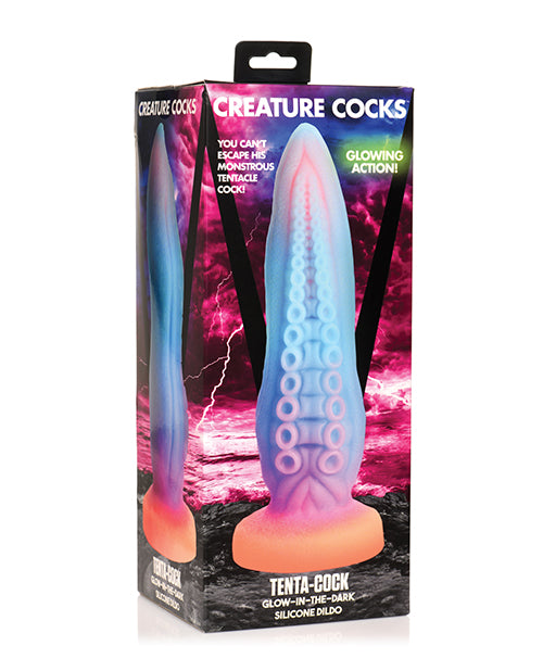 Creature Cocks Silicone Dildo Glow in the Dark Suction Cup Fantasy Tentacle for Roleplay and Pleasure