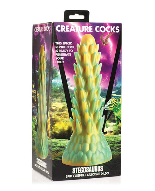 Creature Cocks Silicone Dildo Spiked Shaft Suction Cup Fantasy Reptile Design for Intense Stimulation
