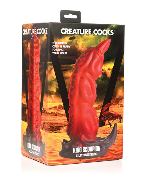 Creature Cocks Silicone Dildo Glitter Segmented Shaft Suction Base for Fantasy and G-spot or P-spot Stimulation