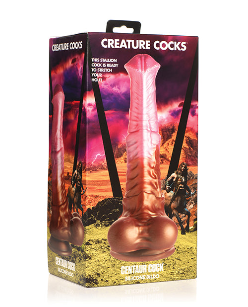 Creature Cocks silicone dildo realistic centaur design with suction base for fantasy pleasure and harness compatibility