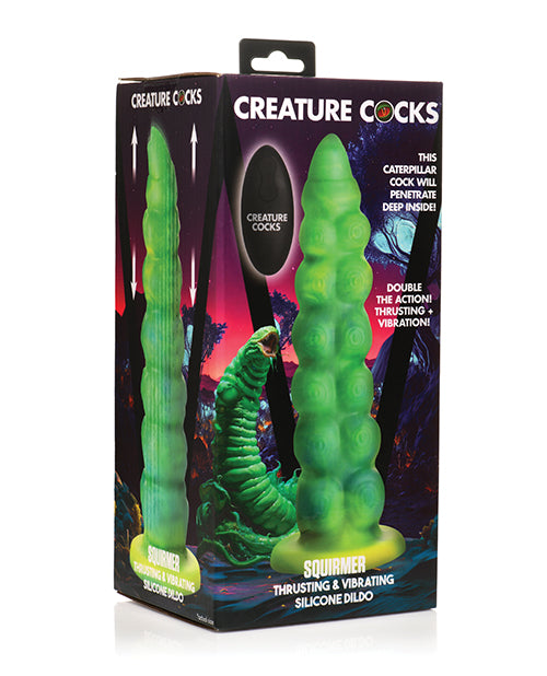 Creature Cocks Vibrating Silicone Dildo Textured Thrusting Shaft with Remote Control for Versatile Pleasure