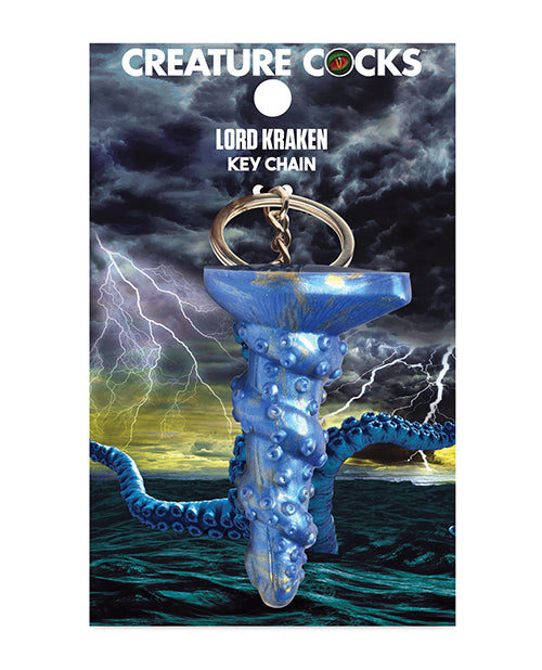 Creature Cocks novelties blue silicone fantasy dildo keychain with nickel-free metal for decorative accessory