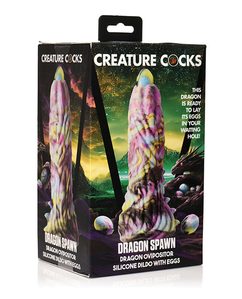 Creature Cocks Silicone Ovipositor Dildo with Textured Shaft and Silicone Eggs for Fantasy Roleplay Pleasure