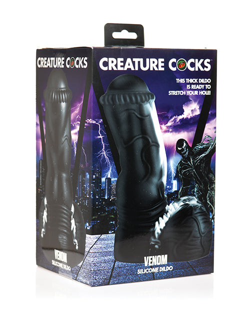 Creature Cocks Silicone Dildo with Beaded Crown Ribbed Texture for Fantasy Roleplay Pleasure