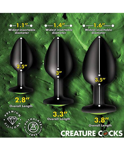 Creature Cocks - Creature Eyes Green Eye Silicone Butt Plug Set