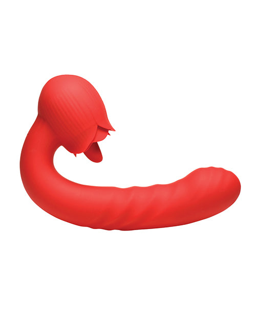 Bloomgasm Boom Bloom Thrusting & Licking Rose Vibrator with Dual Action
