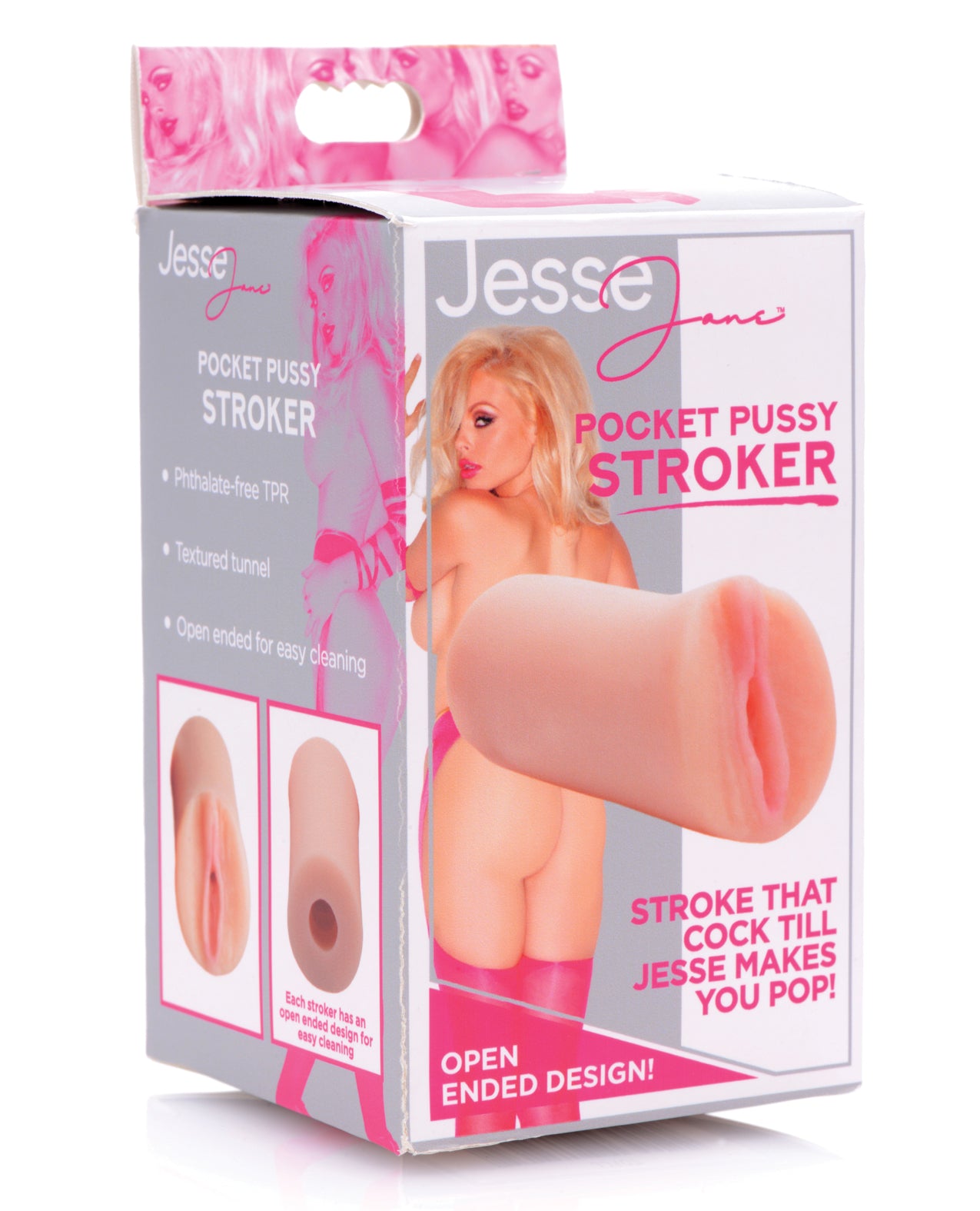 Jesse Jane Male Masturbator Realistic Pocket Pussy Ribbed Channel for Intense Solo Stimulation