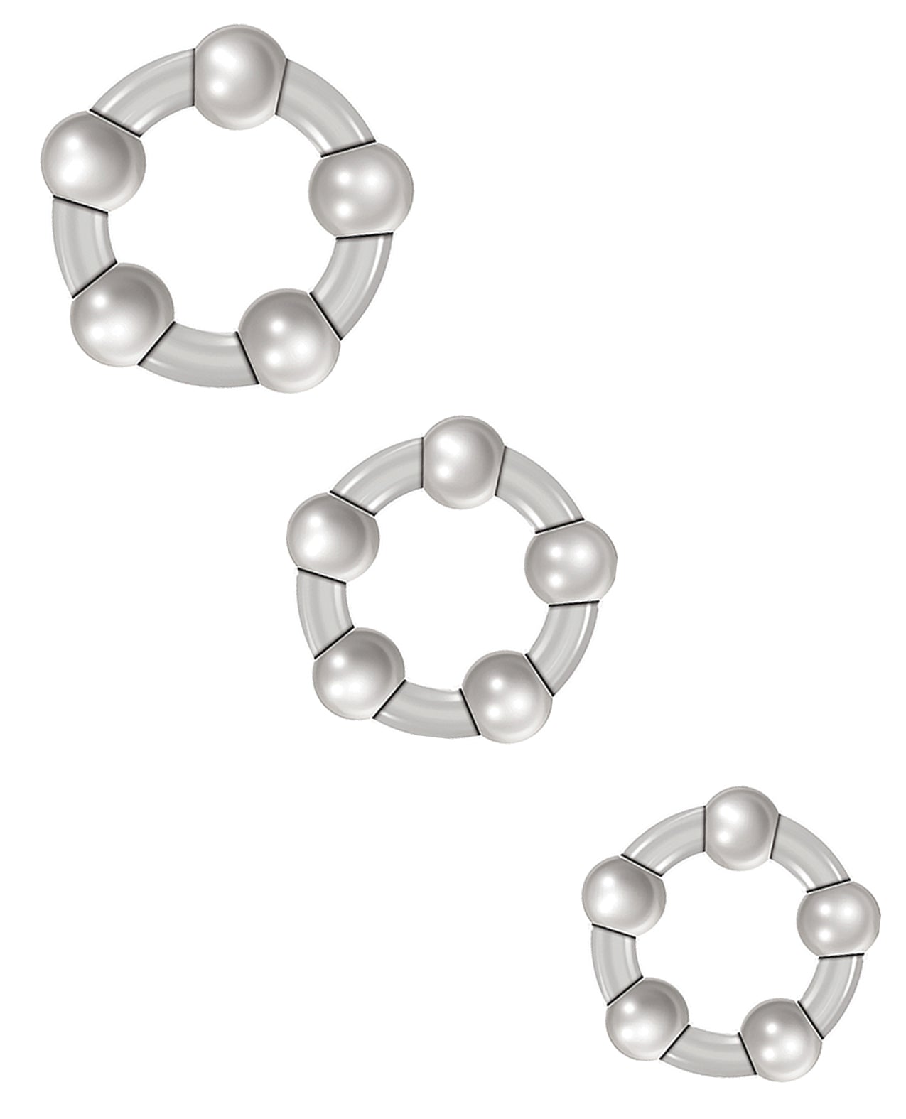 Zero Tolerance Three Amigos Beaded Penis Rings Set