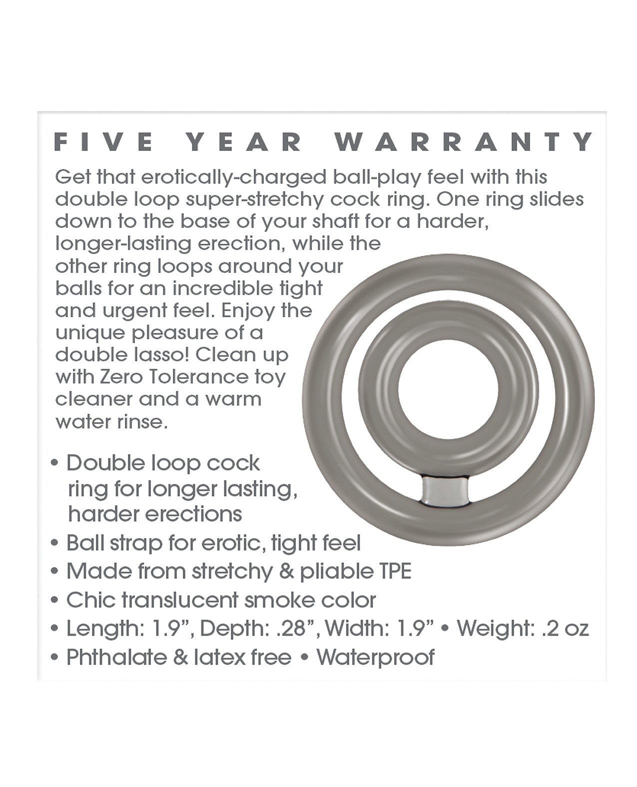 Zero Tolerance Bullseye Double Loop Cock Ring for Enhanced Feel
