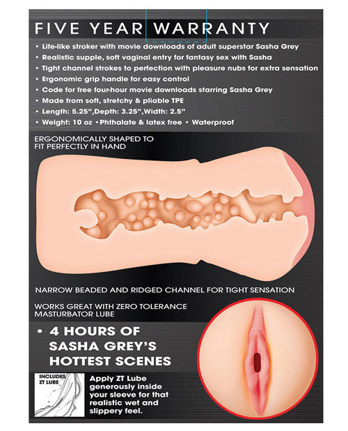 Zero Tolerance Sasha Grey Vagina Stroker with Movie Downloads