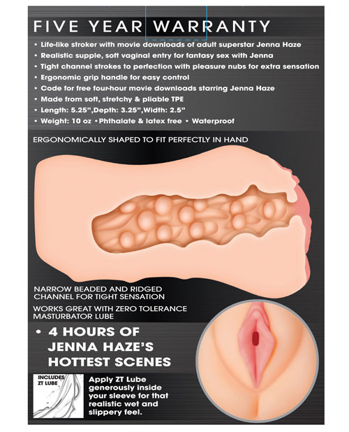 Jenna Haze Realistic Movie Stroker with Exclusive Download Code