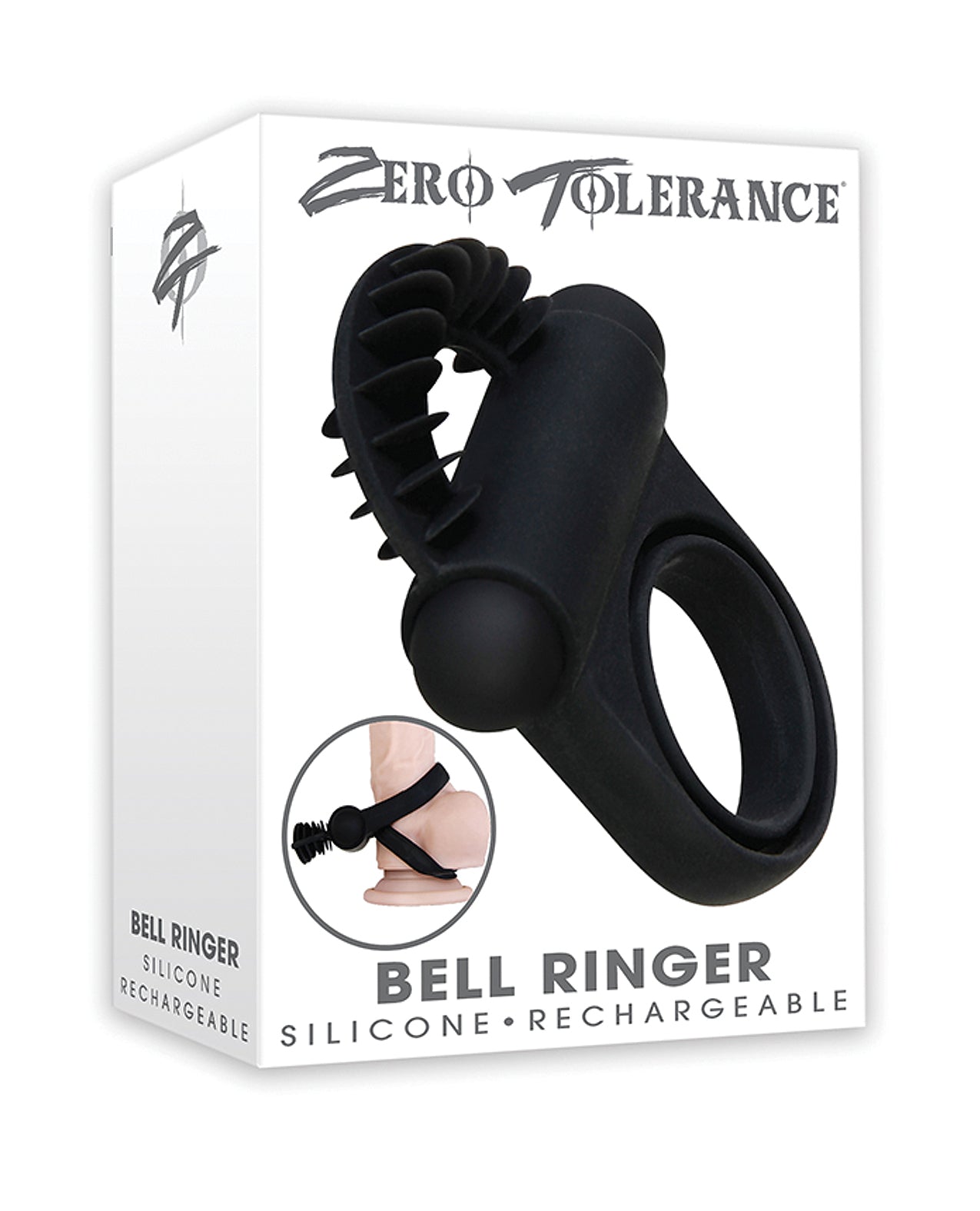 Zero Tolerance penis enhancement vibrating cock ring with dual loops and textured ticklers for partner stimulation