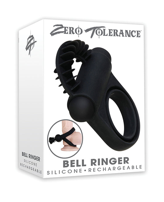Zero Tolerance penis enhancement vibrating cock ring with dual loops and textured ticklers for partner stimulation