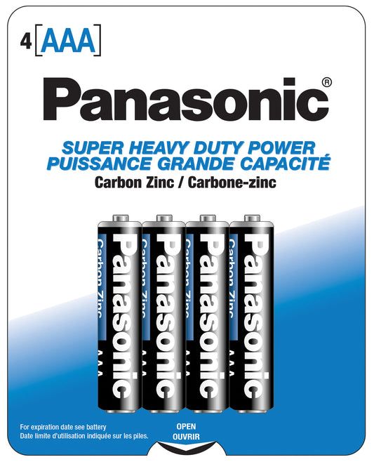 Panasonic AAA Battery 4-Pack with Heavy Duty Performance for Consistent Power in Adult Toys and Devices