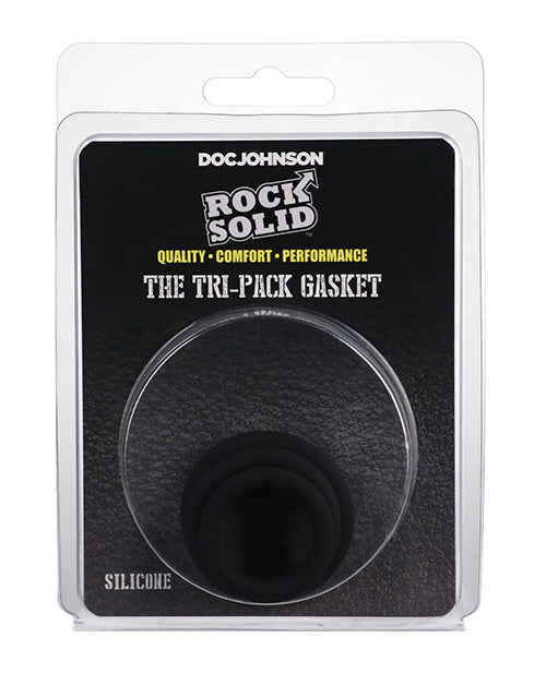 Rock Solid Penis Enhancement Silicone Gasket Cock Rings with Stretchy Fit and Phthalate-Free Material for Comfortable Support