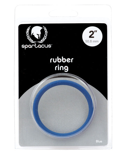 Spartacus Penis Enhancement Rubber Cock Ring Blue Comfortable Fit for Prolonged Endurance