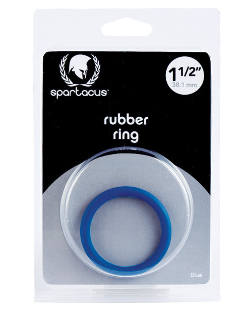 Spartacus Penis Enhancement Blue Rubber Cock Ring Soft Comfort for Prolonged Erection