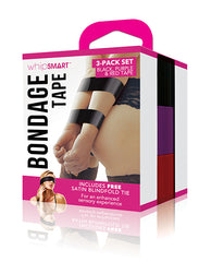 WhipSmart Bondage Blindfolds & Restraints Self-Adhesive Tape with Satin Blindfold for Creative Sensory Play