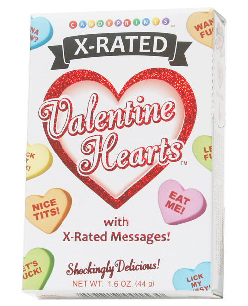 Candy Prints Holiday Candy X-Rated Heart Shaped Box with Adult Messages for Fun Valentine’s Day Gift