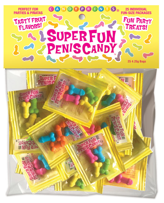Candy Prints Bachelorette Party Penis Candy Fruit Flavored Individually Wrapped for Party Favors and Fun