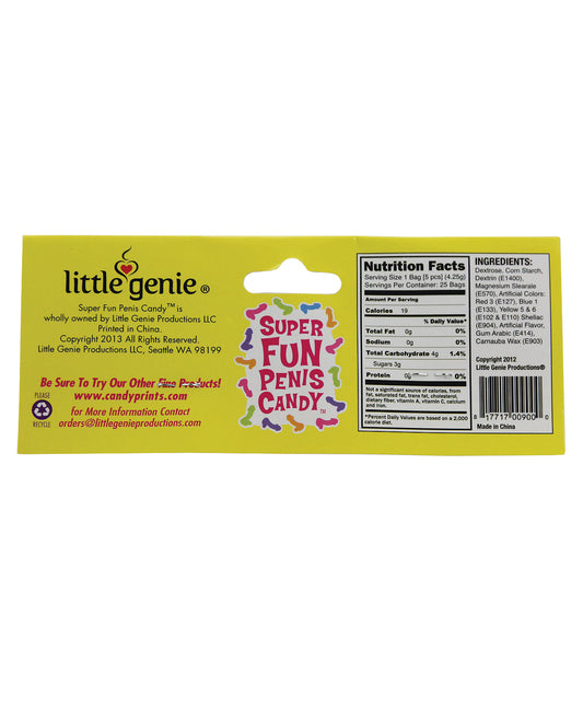Super Fun Penis Candy Bag – 25-Pack Fruit Flavored Novelty Treats