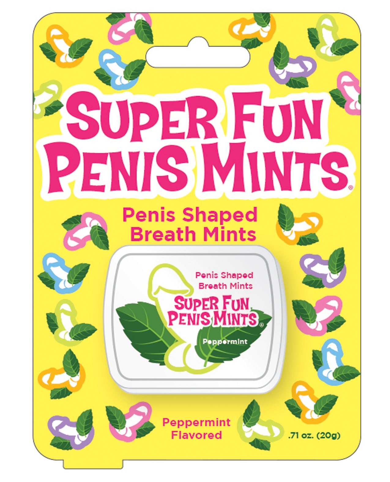 Candy Prints Penis Shaped Peppermint Mints in Tin Novelty Candy for Bachelorette Party Favors