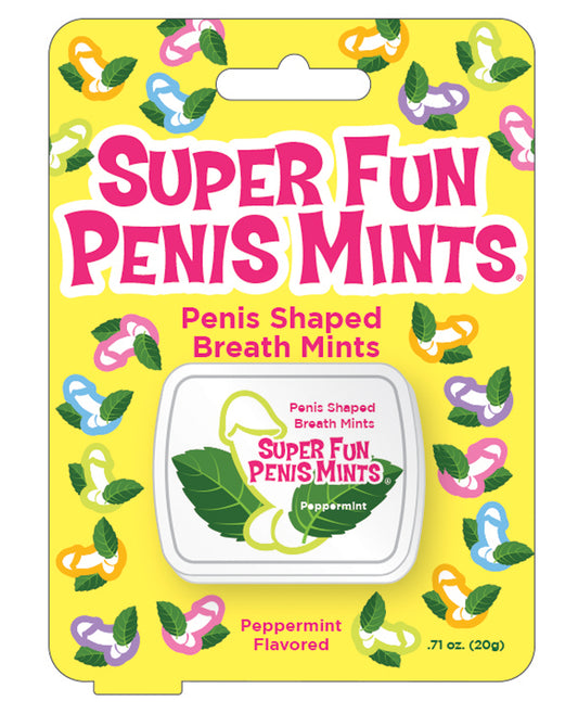 Candy Prints Penis Shaped Peppermint Mints in Tin Novelty Candy for Bachelorette Party Favors