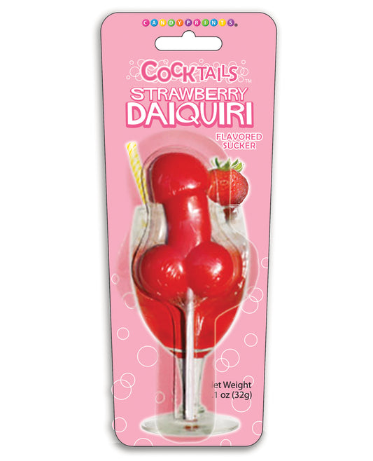 Candy Prints Bachelorette Lollipop Strawberry Daiquiri Flavor Realistic Shape for Fun Party Favors