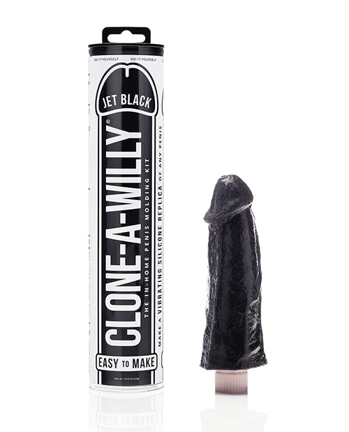 Jet Black Vibrating Personalized Dildo Casting Kit