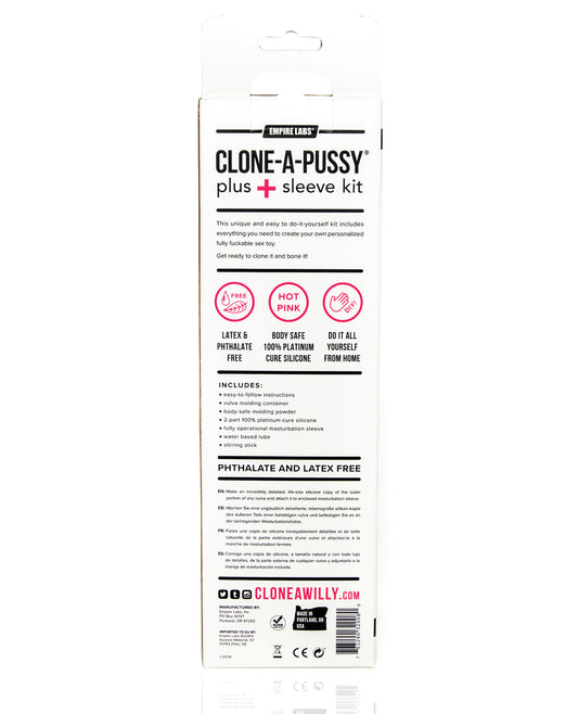 Clone-A-Pussy Plus+ Vulva Casting Kit with Attachable Masturbation Sleeve