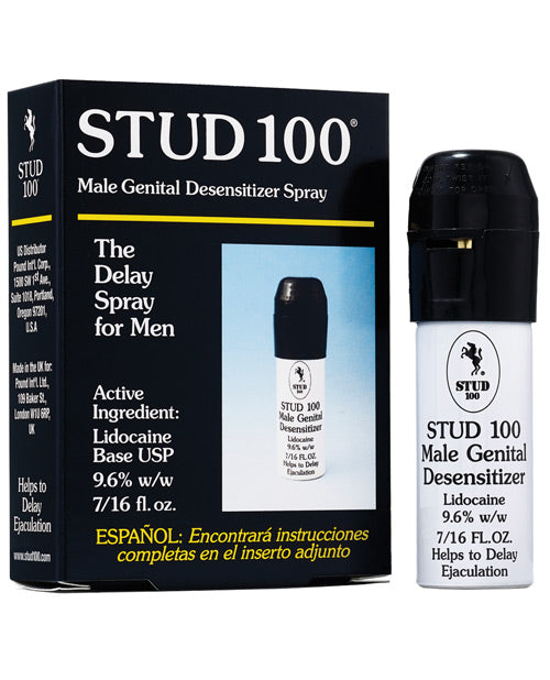 Stud 100 Male Genital Desensitizer Spray with Lidocaine for Prolonged Sexual Performance and Delay