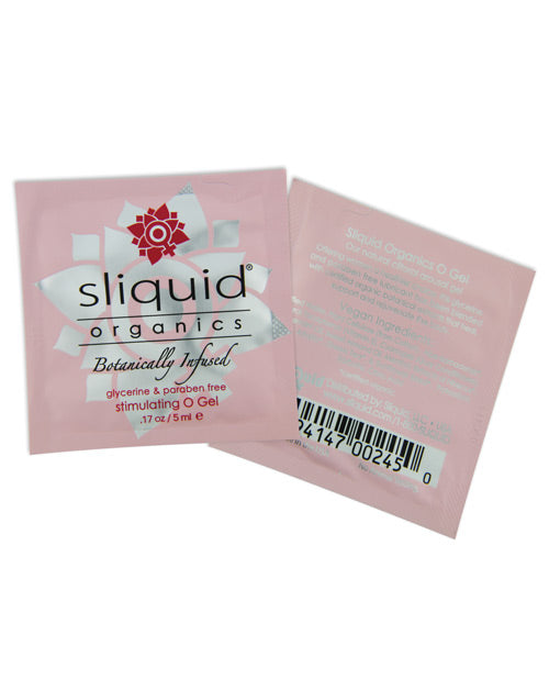 Sliquid Organics O Gel .17 oz Pillow Vegan Clitoral Stimulating Gel