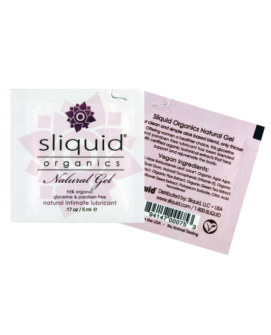 Sliquid Organics Natural Lubricant Gel – Glycerine-Free .17 oz Pillow