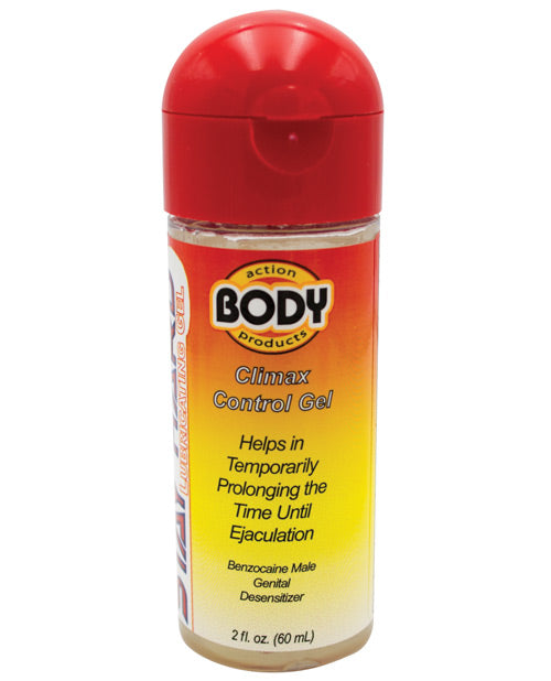 Body Action Climax Control Water-Based Lubricant with Clinically Tested Ingredient for Extended Male Endurance