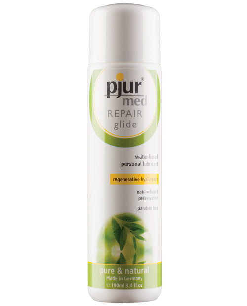 Pjur Med lubricant water-based formula with hyaluronan moisturizing ingredient and hypoallergenic design for sensitive skin comfort