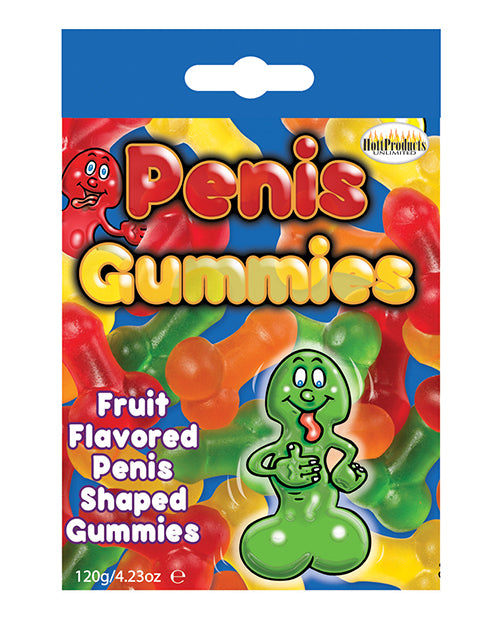 Hott Products Penis Gummies Candy assorted fruity flavors penis-shaped gummies for adult party fun