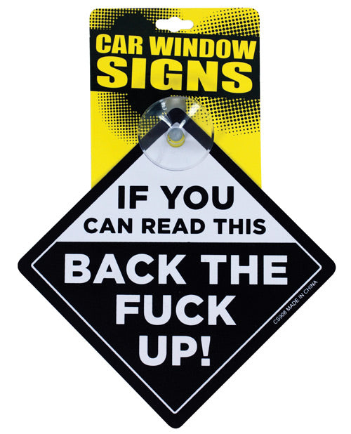 Kalan Novelty Car Window Sign Bold Text Suction Cup for Road Safety Awareness