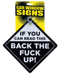 Kalan Novelty Car Window Sign Bold Text Suction Cup for Road Safety Awareness