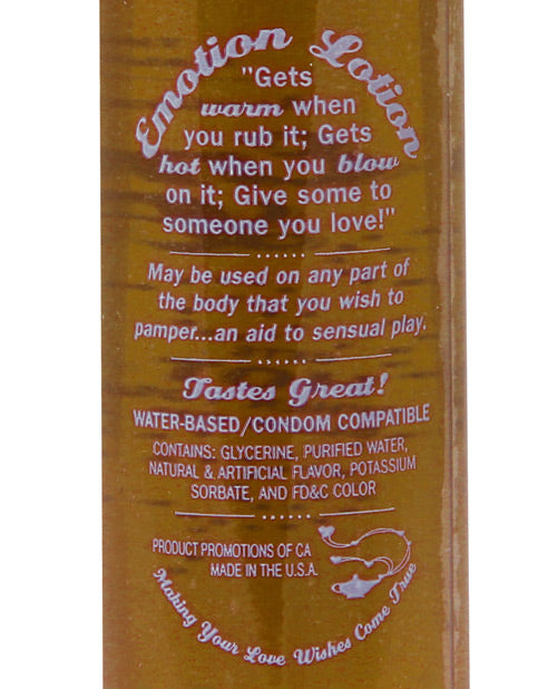 Emotion Lotion Butterscotch Warming Massage Oil with Edible Flavor