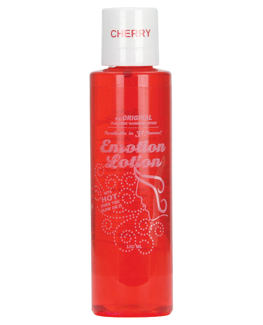 Emotion Lotion massage oil cherry flavor with warming effect and edible formula for sensual body massage