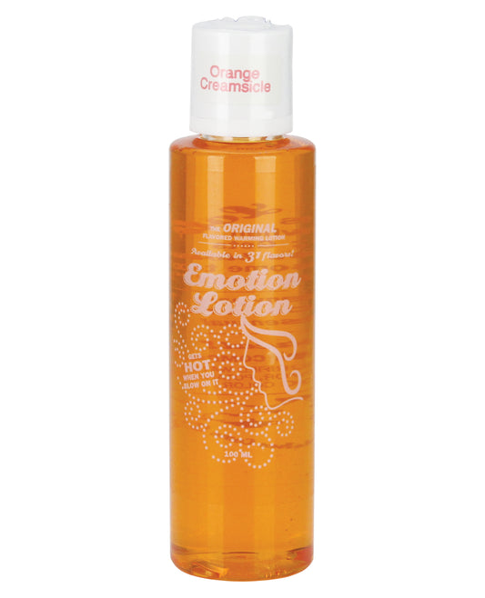 Emotion Lotion massage oil flavored warming lotion water-based formula for sensual massage pleasure