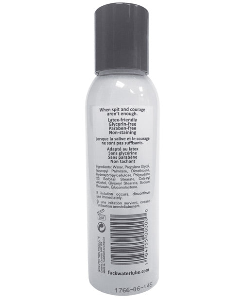 Fuck Water H2O 2 oz Water-Based Personal Lubricant Glycerin-Free